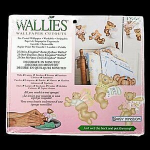 Wallies Wallpaper Cutouts Daisy Kingdom Butterfly Bear 25 Pcs #12950 New
